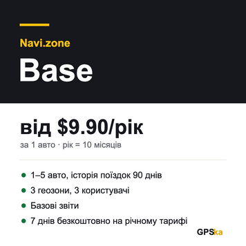 Navi.zone Base &mdash; GPS моніторинг для 1&ndash;5 авто navi1 фото